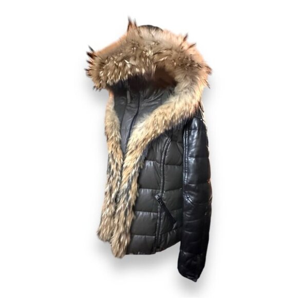 Women’s XXL Rudsak Fur Trimmed Belted Down Feather Puffer Coat - Picture 3 of 14